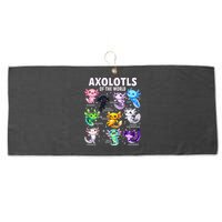 Axolotl Kawaii Axolotls Of The World Axolotl Animals Large Microfiber Waffle Golf Towel