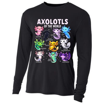 Axolotl Kawaii Axolotls Of The World Axolotl Animals Cooling Performance Long Sleeve Crew