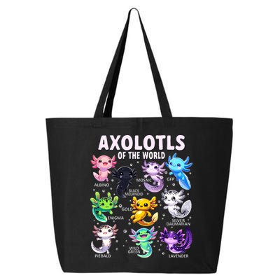 Axolotl Kawaii Axolotls Of The World Axolotl Animals 25L Jumbo Tote