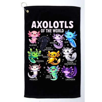 Axolotl Kawaii Axolotls Of The World Axolotl Animals Golf Towel