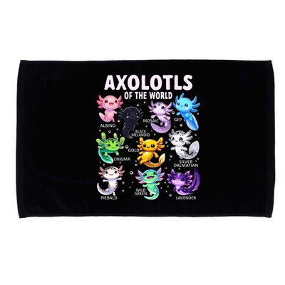 Axolotl Kawaii Axolotls Of The World Axolotl Animals Microfiber Hand Towel