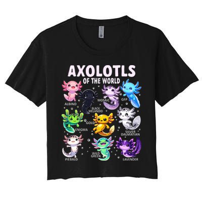 Axolotl Kawaii Axolotls Of The World Axolotl Animals Crop Top