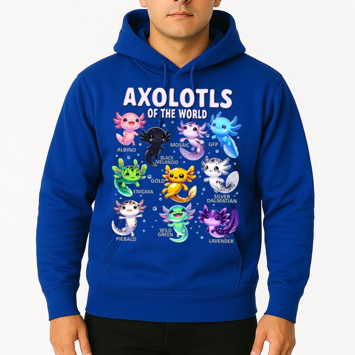 Axolotl Kawaii Axolotls Of The World Axolotl Animals Hoodie