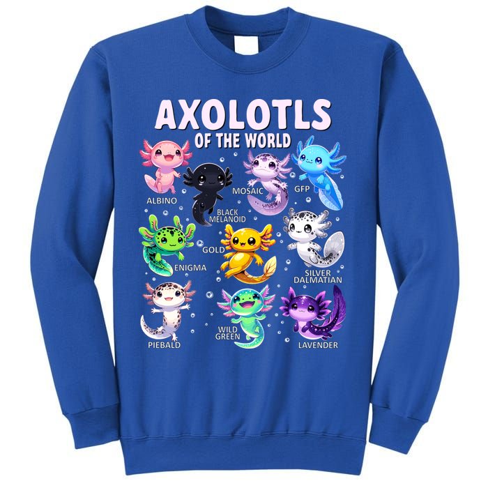 Axolotl Kawaii Axolotls Of The World Axolotl Animals Sweatshirt