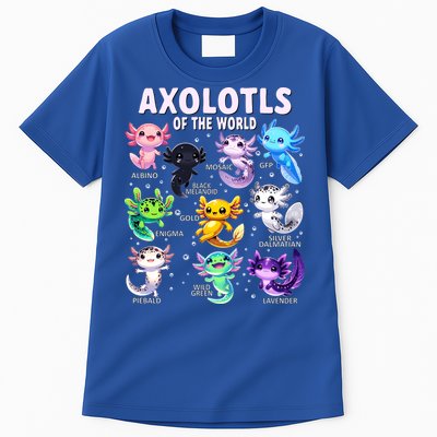 Axolotl Kawaii Axolotls Of The World Axolotl Animals Tall T-Shirt