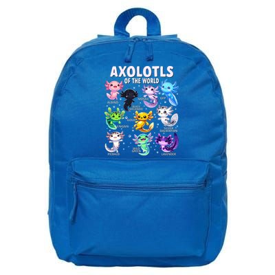 Axolotl Kawaii Axolotls Of The World Axolotl Animals 16 in Basic Backpack