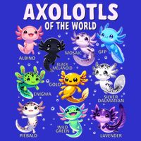 Axolotl Kawaii Axolotls Of The World Axolotl Animals 16 in Basic Backpack