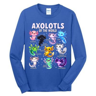 Axolotl Kawaii Axolotls Of The World Axolotl Animals Tall Long Sleeve T-Shirt