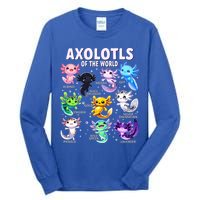 Axolotl Kawaii Axolotls Of The World Axolotl Animals Tall Long Sleeve T-Shirt