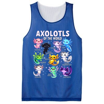 Axolotl Kawaii Axolotls Of The World Axolotl Animals Mesh Reversible Basketball Jersey Tank
