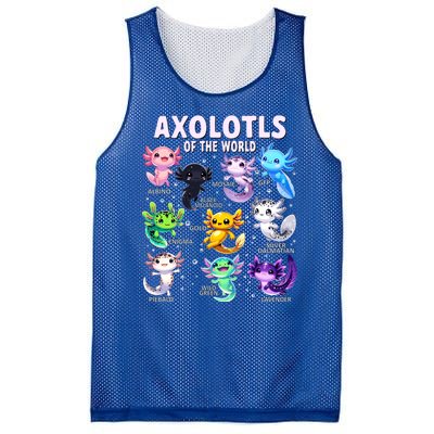 Axolotl Kawaii Axolotls Of The World Axolotl Animals Mesh Reversible Basketball Jersey Tank