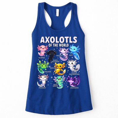 Axolotl Kawaii Axolotls Of The World Axolotl Animals Womens Tank Top