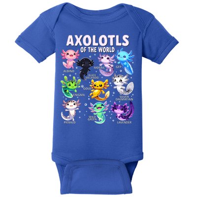 Axolotl Kawaii Axolotls Of The World Axolotl Animals Baby Bodysuit