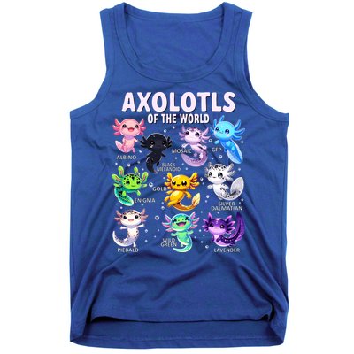 Axolotl Kawaii Axolotls Of The World Axolotl Animals Tank Top