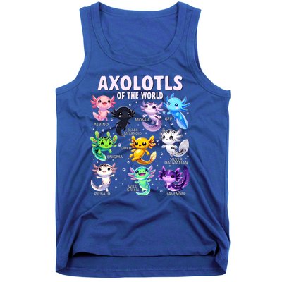 Axolotl Kawaii Axolotls Of The World Axolotl Animals Tank Top