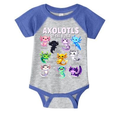 Axolotl Kawaii Axolotls Of The World Axolotl Animals Infant Baby Jersey Bodysuit