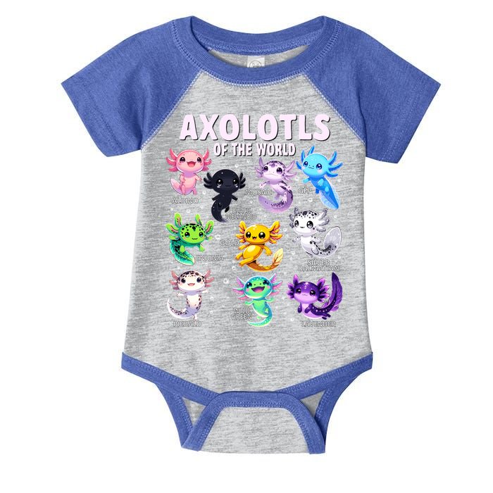 Axolotl Kawaii Axolotls Of The World Axolotl Animals Infant Baby Jersey Bodysuit