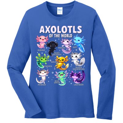 Axolotl Kawaii Axolotls Of The World Axolotl Animals Ladies Long Sleeve Shirt