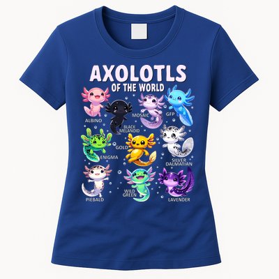 Axolotl Kawaii Axolotls Of The World Axolotl Animals Womens T-Shirt