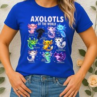 Axolotl Kawaii Axolotls Of The World Axolotl Animals Womens T-Shirt