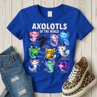 Axolotl Kawaii Axolotls Of The World Axolotl Animals Womens T-Shirt