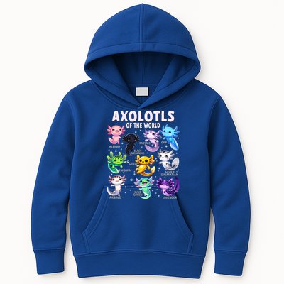 Axolotl Kawaii Axolotls Of The World Axolotl Animals Kids Hoodie