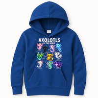 Axolotl Kawaii Axolotls Of The World Axolotl Animals Kids Hoodie