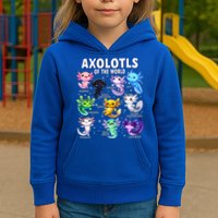Axolotl Kawaii Axolotls Of The World Axolotl Animals Kids Hoodie
