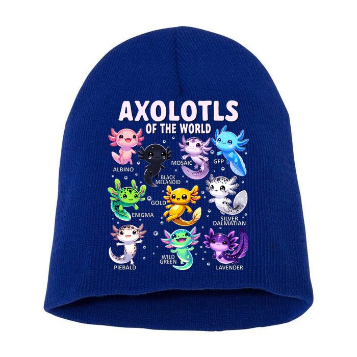 Axolotl Kawaii Axolotls Of The World Axolotl Animals Short Acrylic Beanie