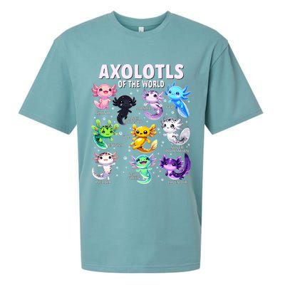 Axolotl Kawaii Axolotls Of The World Axolotl Animals Sueded Cloud Jersey T-Shirt
