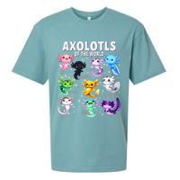Axolotl Kawaii Axolotls Of The World Axolotl Animals Sueded Cloud Jersey T-Shirt