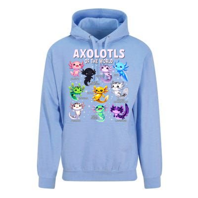 Axolotl Kawaii Axolotls Of The World Axolotl Animals Unisex Surf Hoodie