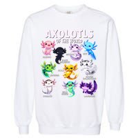 Axolotl Kawaii Axolotls Of The World Axolotl Animals Garment-Dyed Sweatshirt