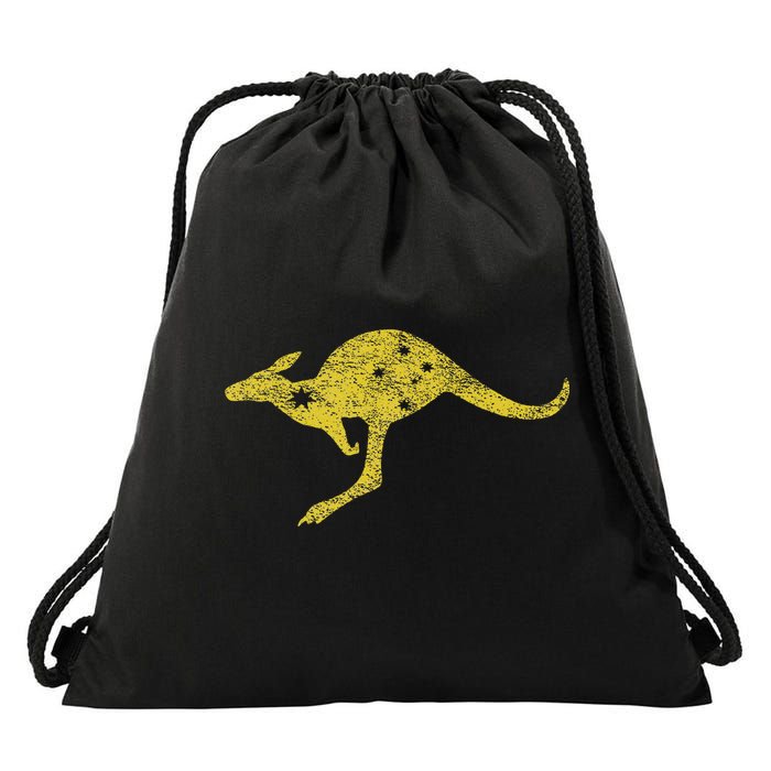 Australia Kangaroo Aussie Roo Flag Roundel Sports Military Drawstring Bag