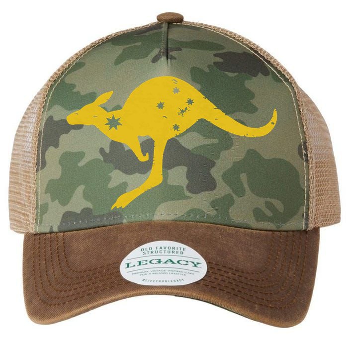 AUSTRALIA KANGAROO AUSSIE ROO FLAG ROUNDEL SPORTS MILITARY Legacy Tie Dye Trucker Hat