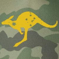 AUSTRALIA KANGAROO AUSSIE ROO FLAG ROUNDEL SPORTS MILITARY Legacy Tie Dye Trucker Hat