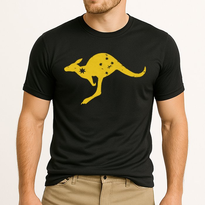 AUSTRALIA KANGAROO AUSSIE ROO FLAG ROUNDEL SPORTS MILITARY Cooling Performance Crew T-Shirt