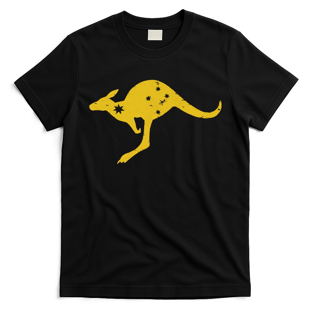 AUSTRALIA KANGAROO AUSSIE ROO FLAG ROUNDEL SPORTS MILITARY T-Shirt