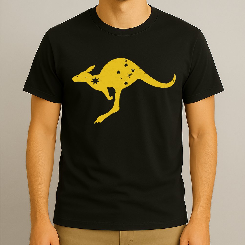 AUSTRALIA KANGAROO AUSSIE ROO FLAG ROUNDEL SPORTS MILITARY T-Shirt