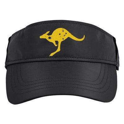 AUSTRALIA KANGAROO AUSSIE ROO FLAG ROUNDEL SPORTS MILITARY Adult Drive Performance Visor