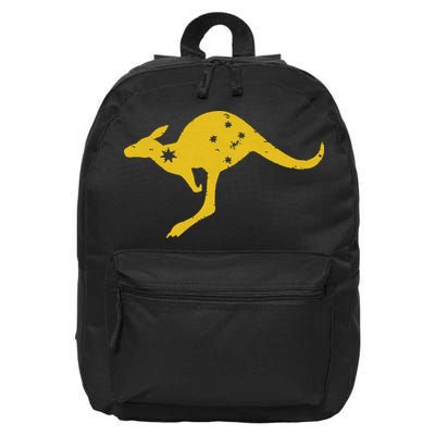 AUSTRALIA KANGAROO AUSSIE ROO FLAG ROUNDEL SPORTS MILITARY 16 in Basic Backpack