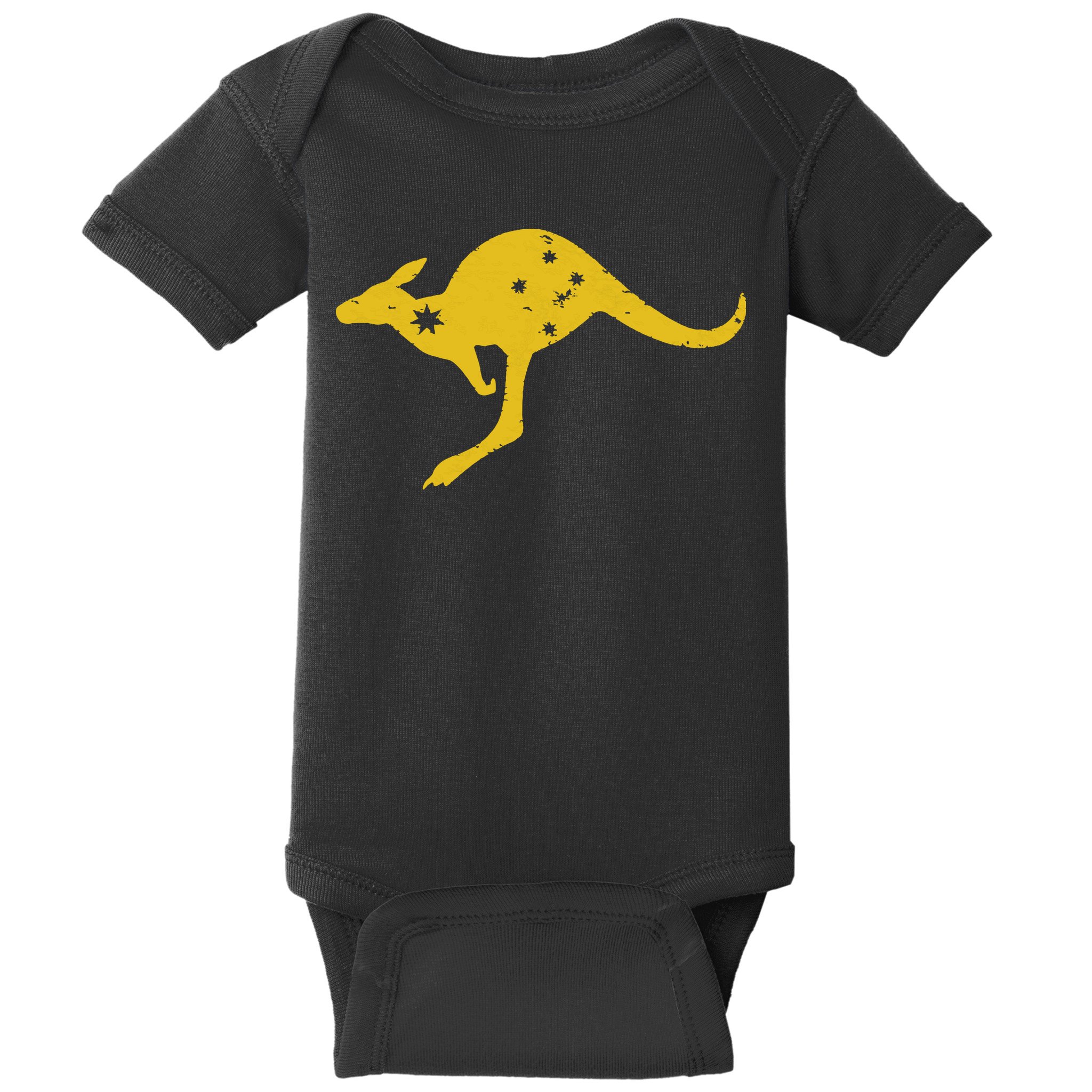 AUSTRALIA KANGAROO AUSSIE ROO FLAG ROUNDEL SPORTS MILITARY Baby Bodysuit