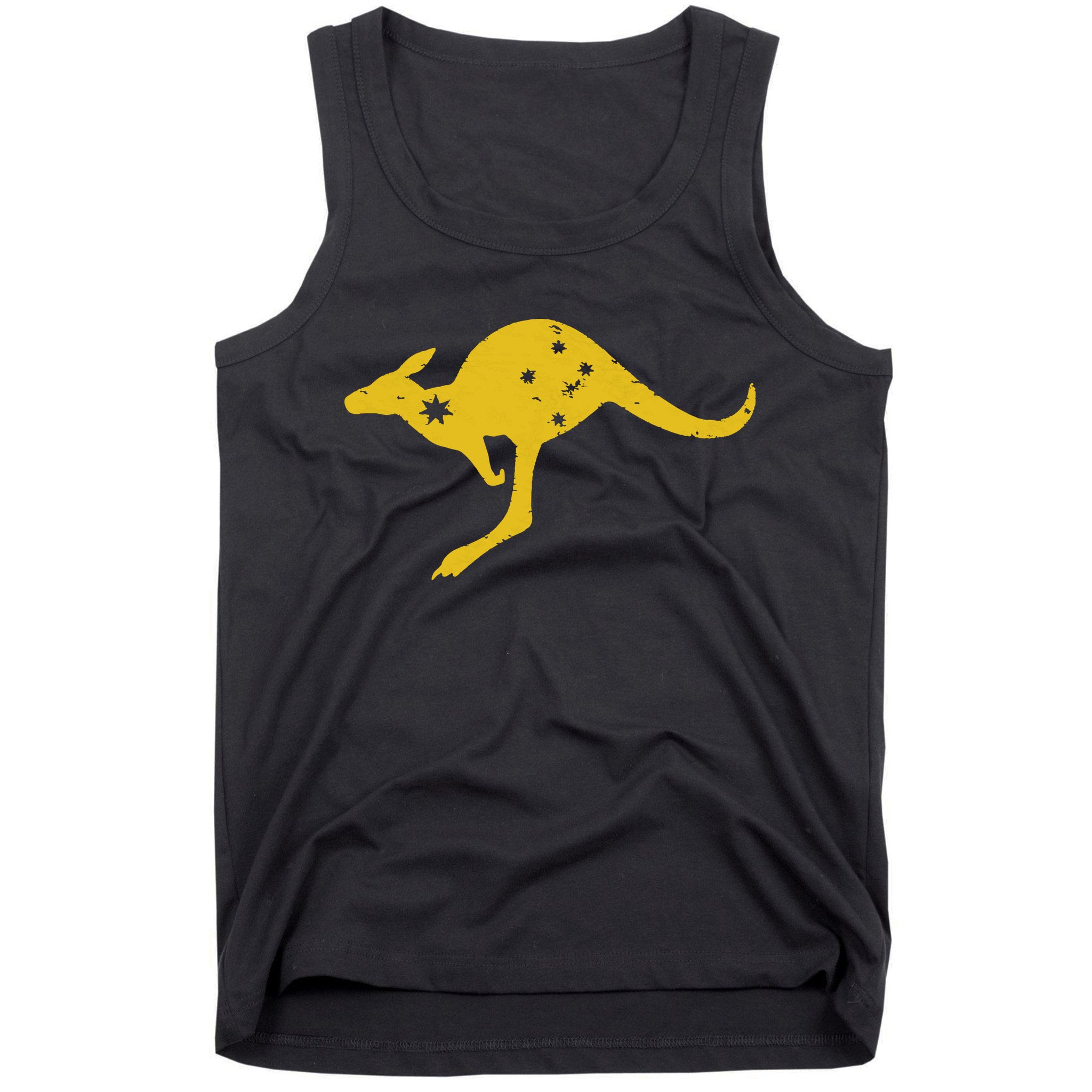 AUSTRALIA KANGAROO AUSSIE ROO FLAG ROUNDEL SPORTS MILITARY Tank Top
