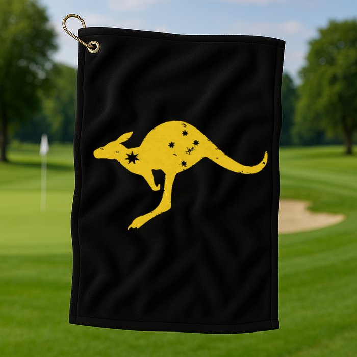 AUSTRALIA KANGAROO AUSSIE ROO FLAG ROUNDEL SPORTS MILITARY Golf Towel
