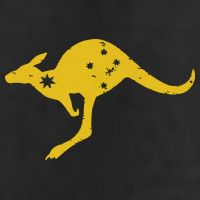 AUSTRALIA KANGAROO AUSSIE ROO FLAG ROUNDEL SPORTS MILITARY Golf Towel
