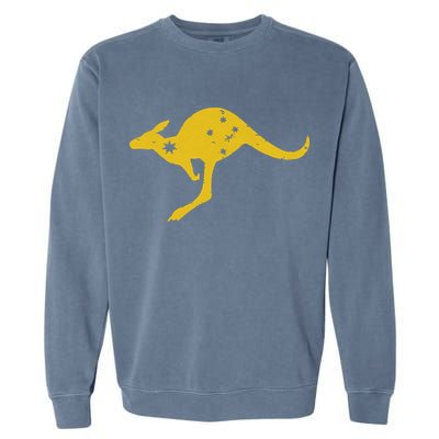 AUSTRALIA KANGAROO AUSSIE ROO FLAG ROUNDEL SPORTS MILITARY Garment-Dyed Sweatshirt