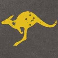 AUSTRALIA KANGAROO AUSSIE ROO FLAG ROUNDEL SPORTS MILITARY Cotton Canvas Backpack