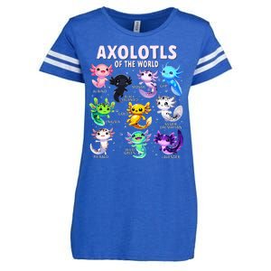 Axolotl Kawaii Axolotls Of The World Axolotl Animals Enza Ladies Jersey Football T-Shirt