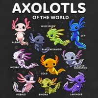 Axolotl Kawaii Axolotls Of The World Axolotl Animals Cool Comfort Performance Bucket Hat