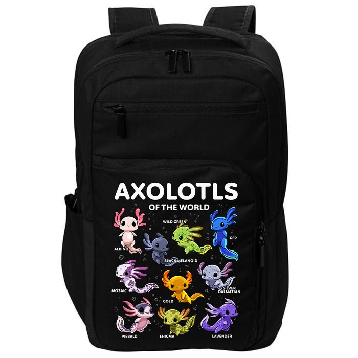 Axolotl Kawaii Axolotls Of The World Axolotl Animals Impact Tech Backpack